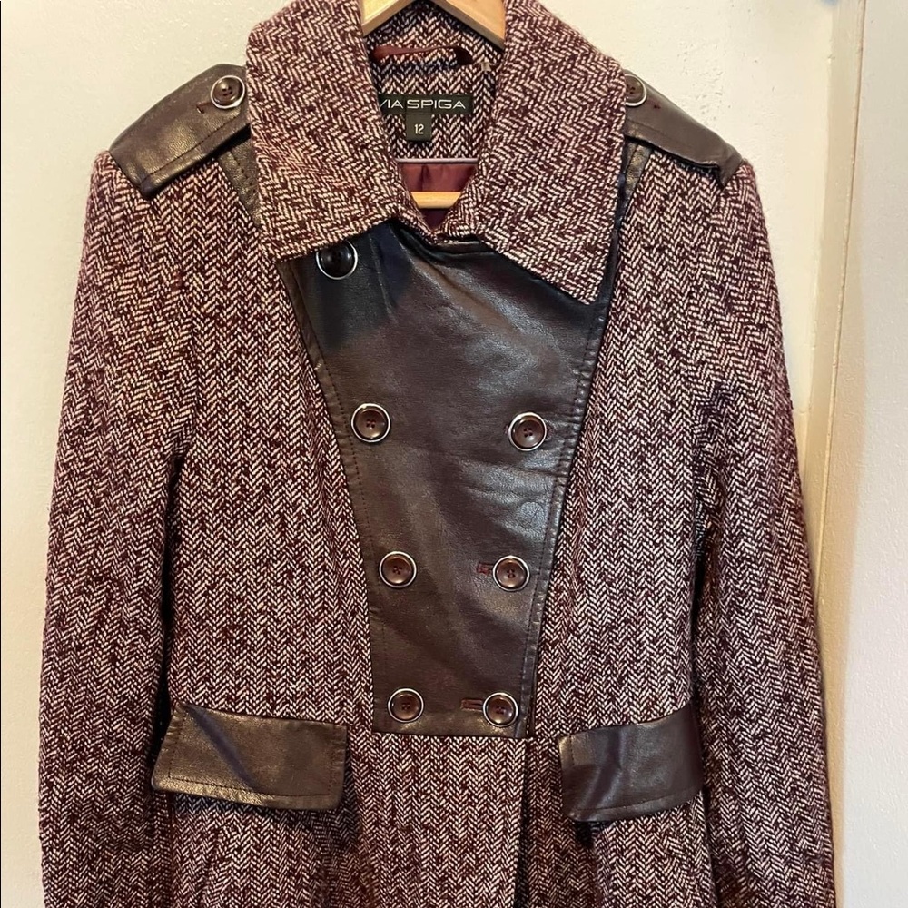 Via Spiga maroon winter coat